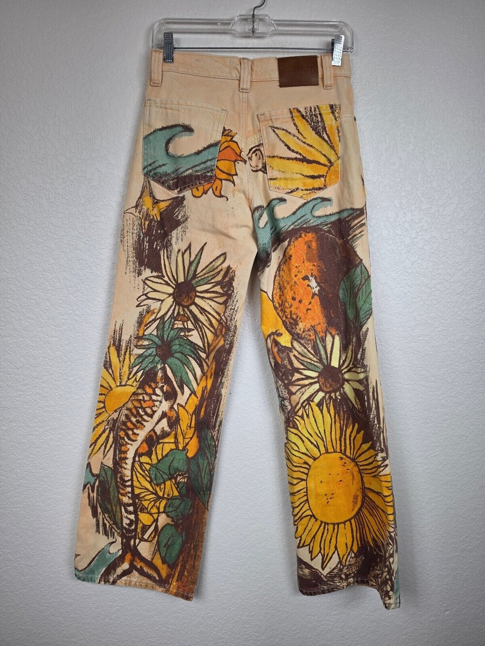 WE THE FREE People Floral Print Wide-Leg Jeans Size 24 - Picture 2 of 5